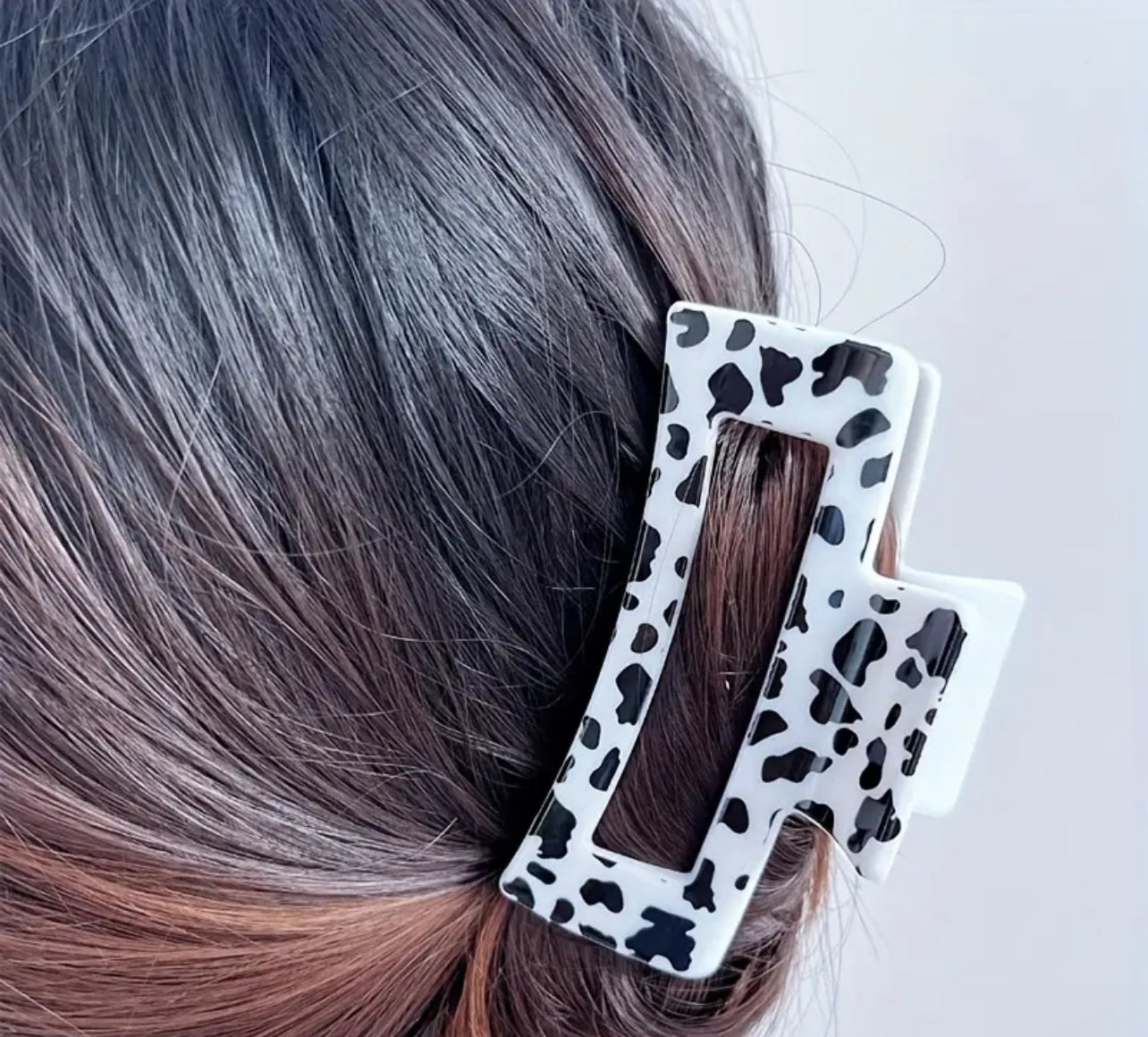 Cow Print Claw Clip
