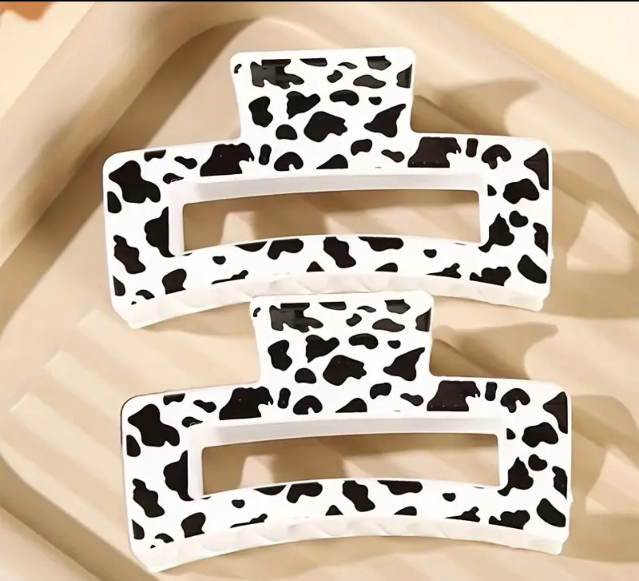 Cow Print Claw Clip