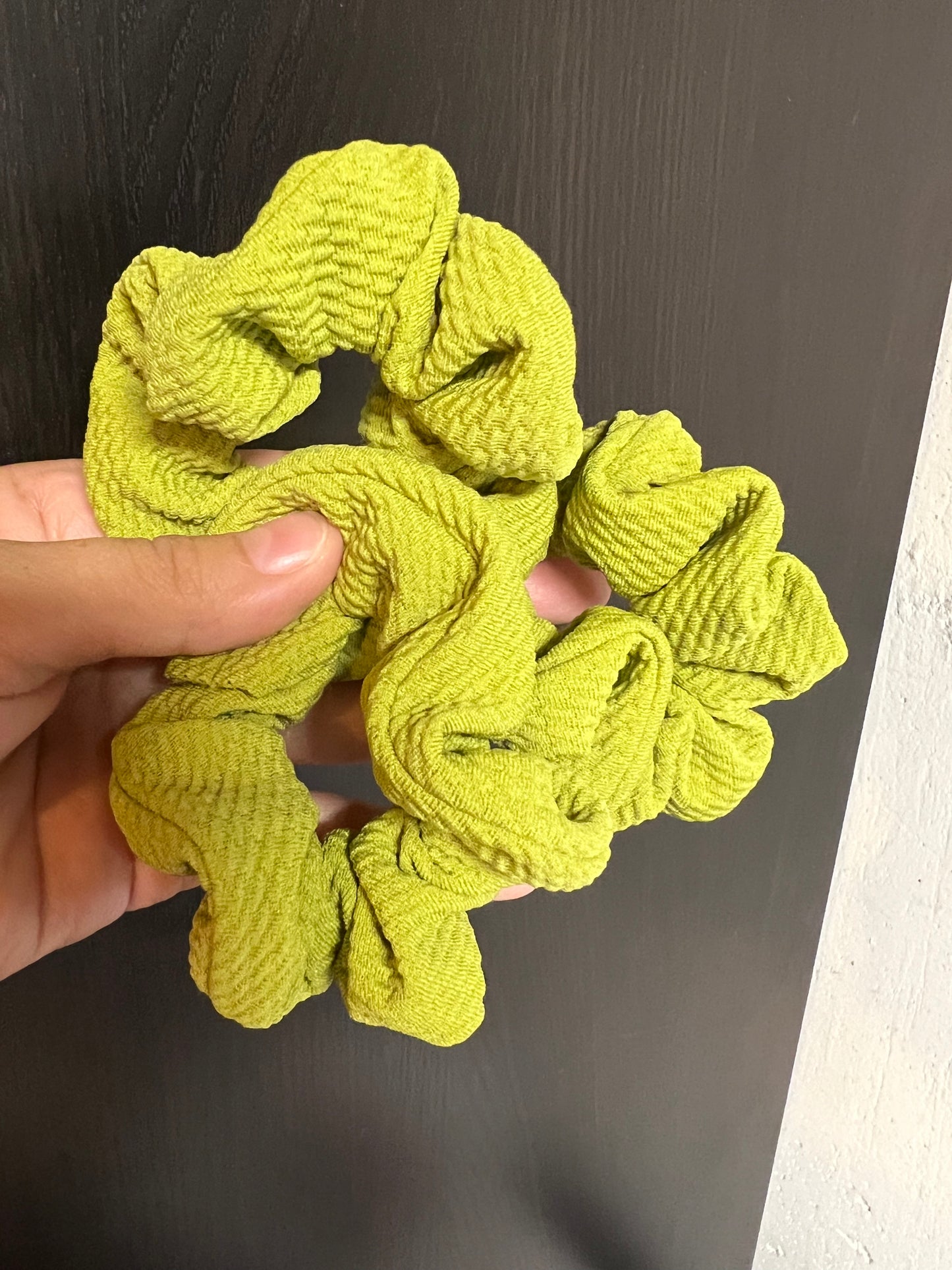 Olive Green Bullet Mini Scrunchies