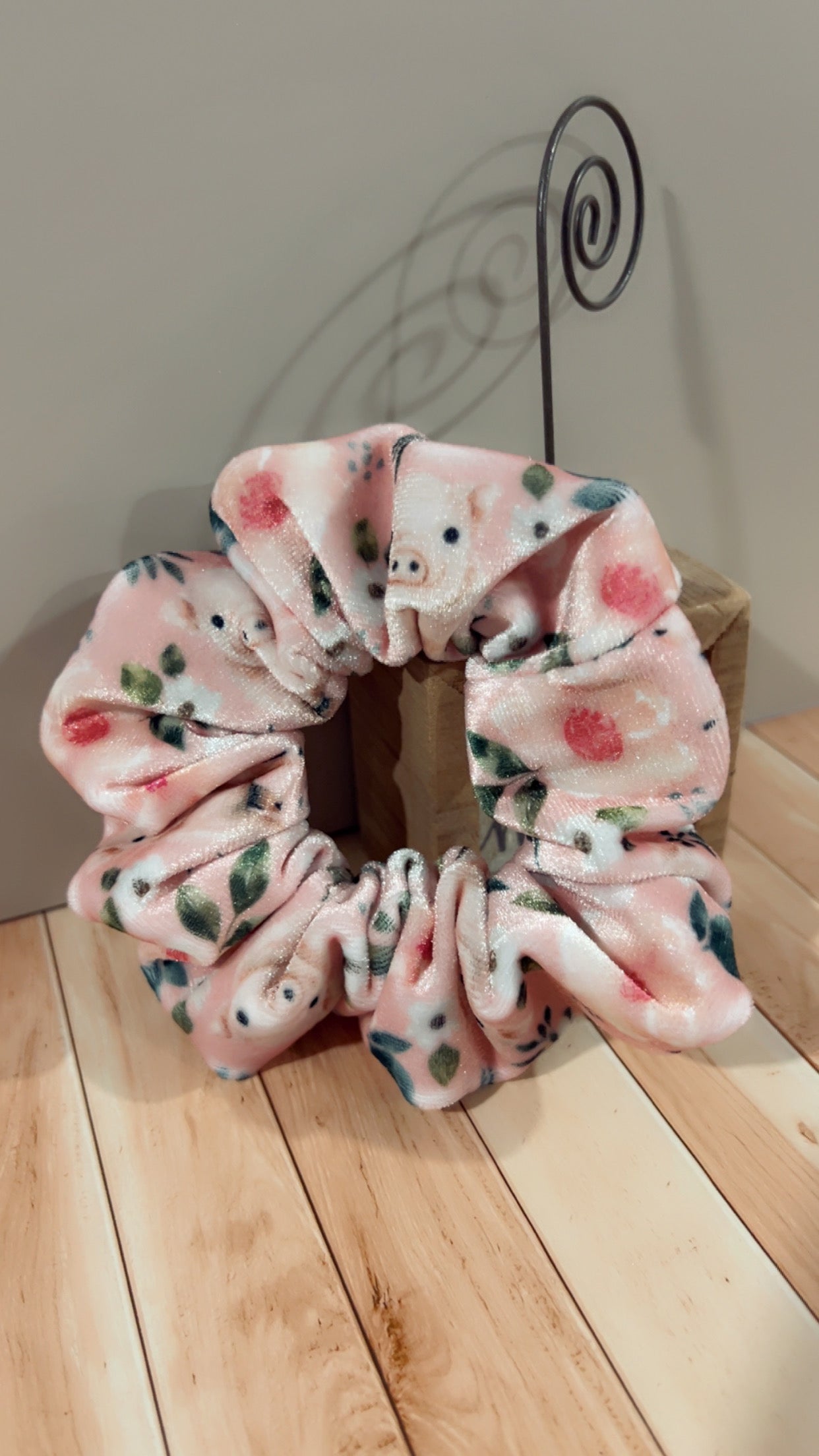 Velvet Piggy Scrunchie