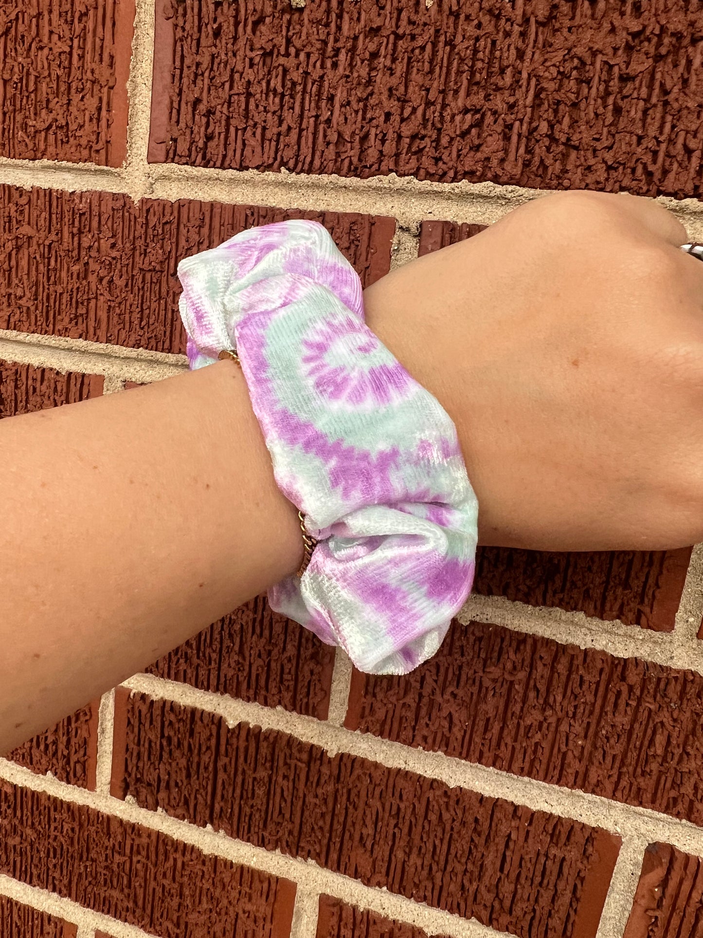 Tie-Dye Velvet Scrunchie
