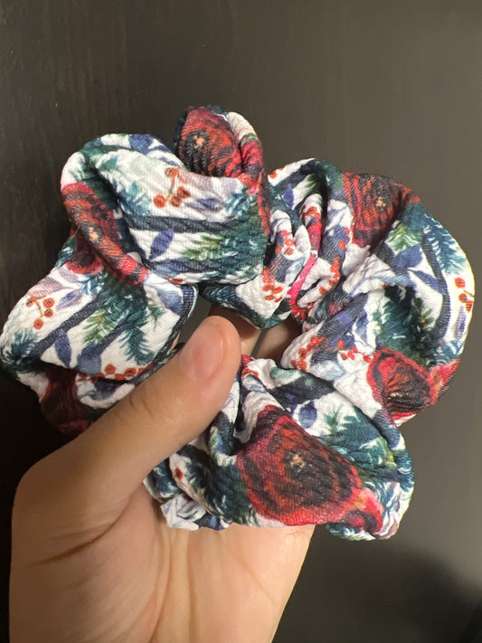 Winter Roses Scrunchie