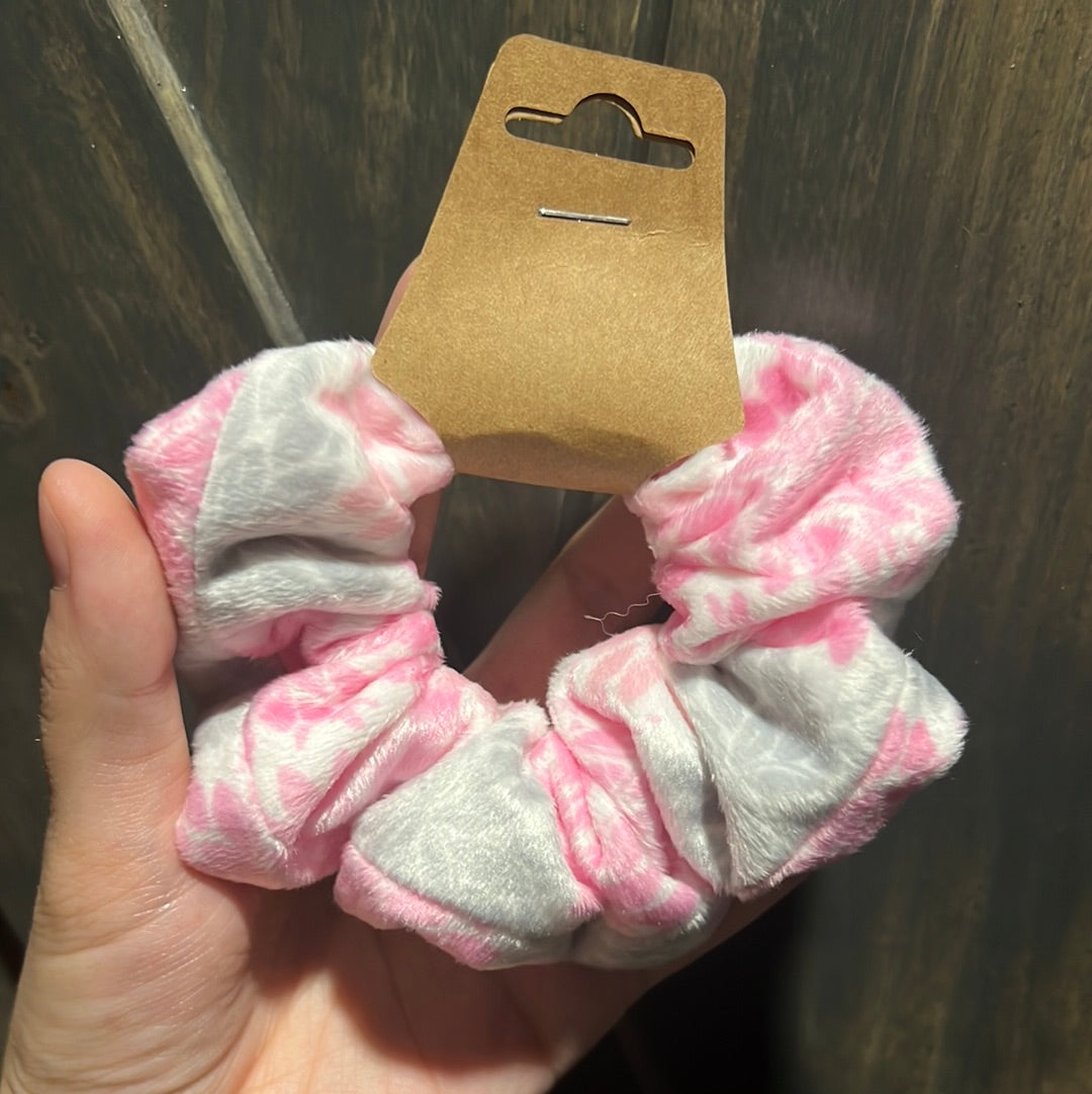 Floral Mink Scrunchie