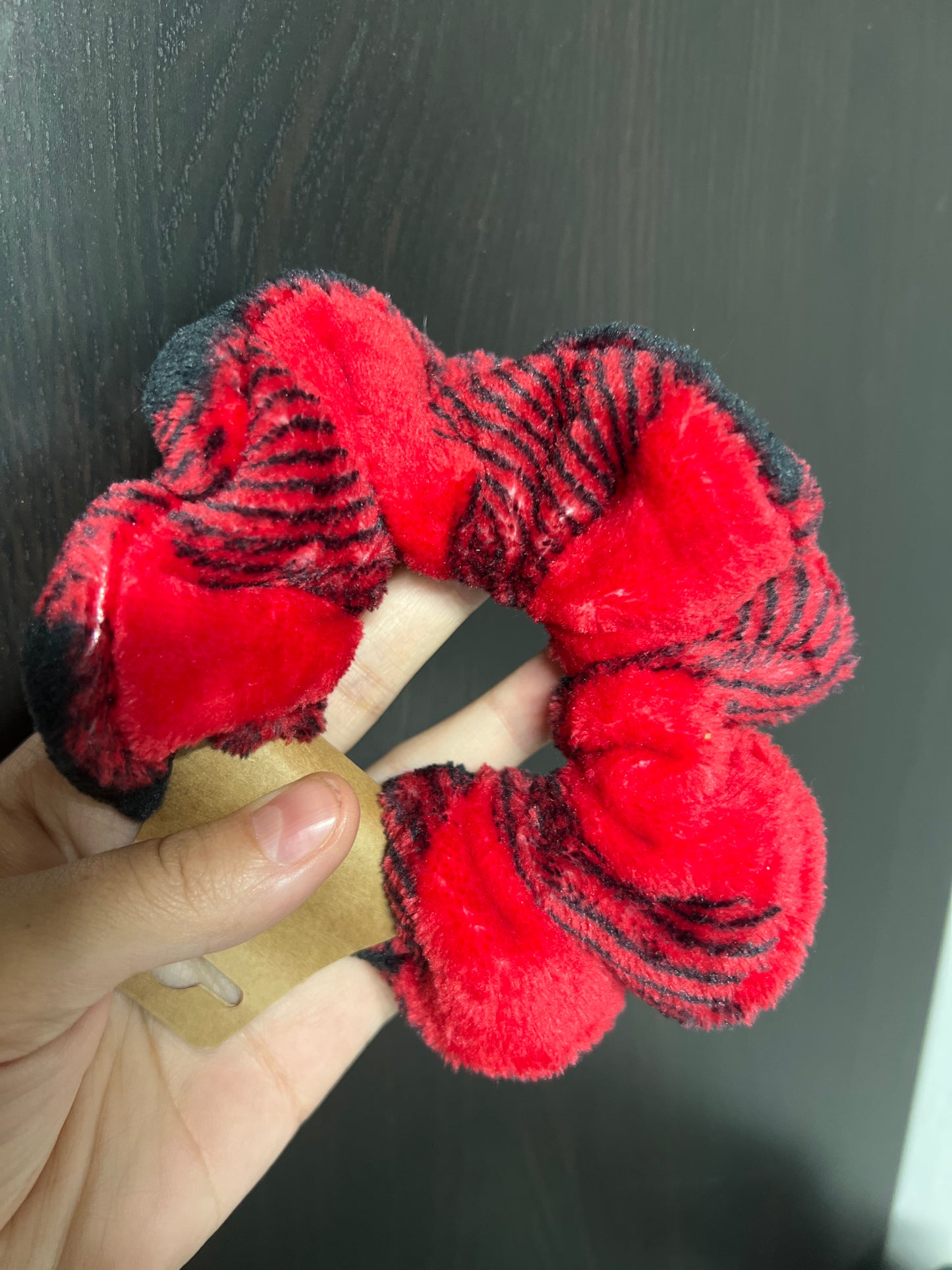 Buffalo Plaid Mink Scrunchie