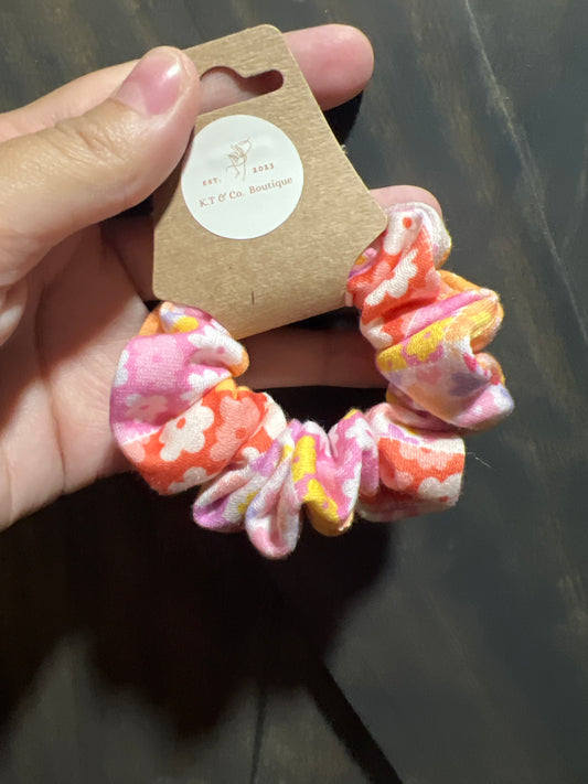 Floral Patchwork Mini Scrunchie