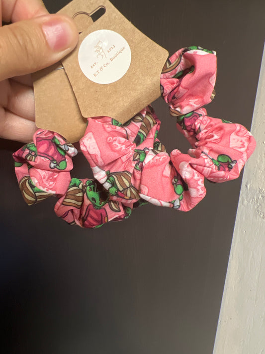 Pink Zombie Mini Scrunchies