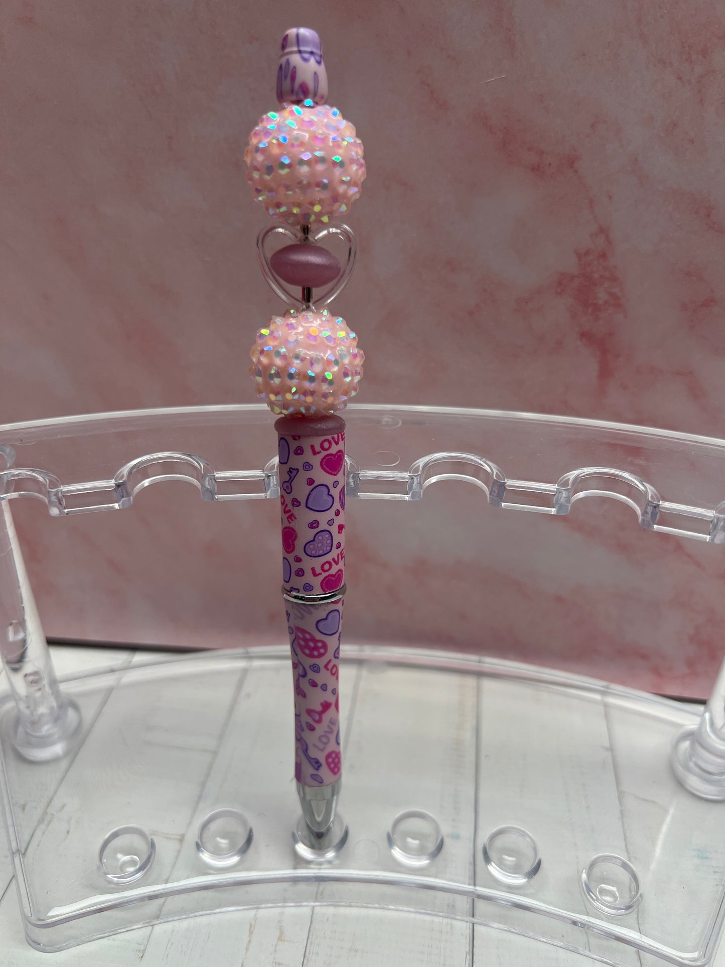 Pink Blink Heart Pen