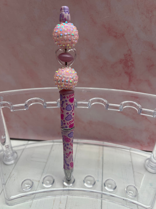 Pink Blink Heart Pen