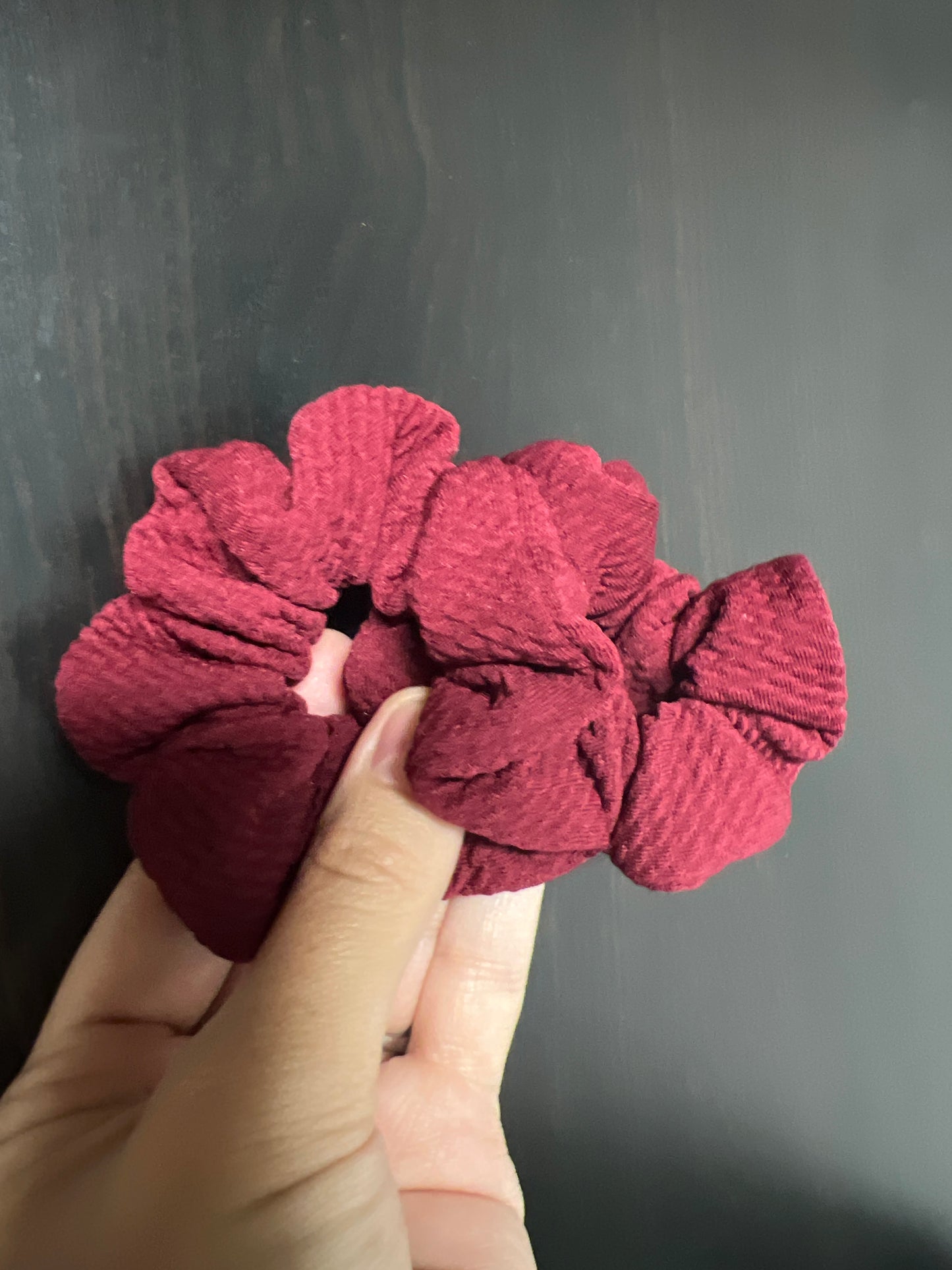 Burgundy Bullet Mini Scrunchie