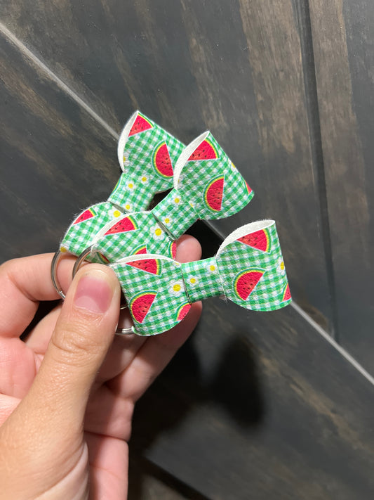 Watermelon Bow Keychain