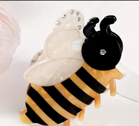 Rhinestone Bee Clip
