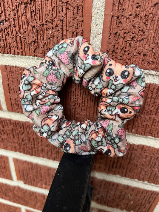 Strawberry Kitty Scrunchie