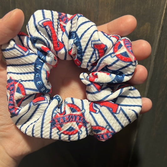 Texas Baseball Bullet Scrunchie