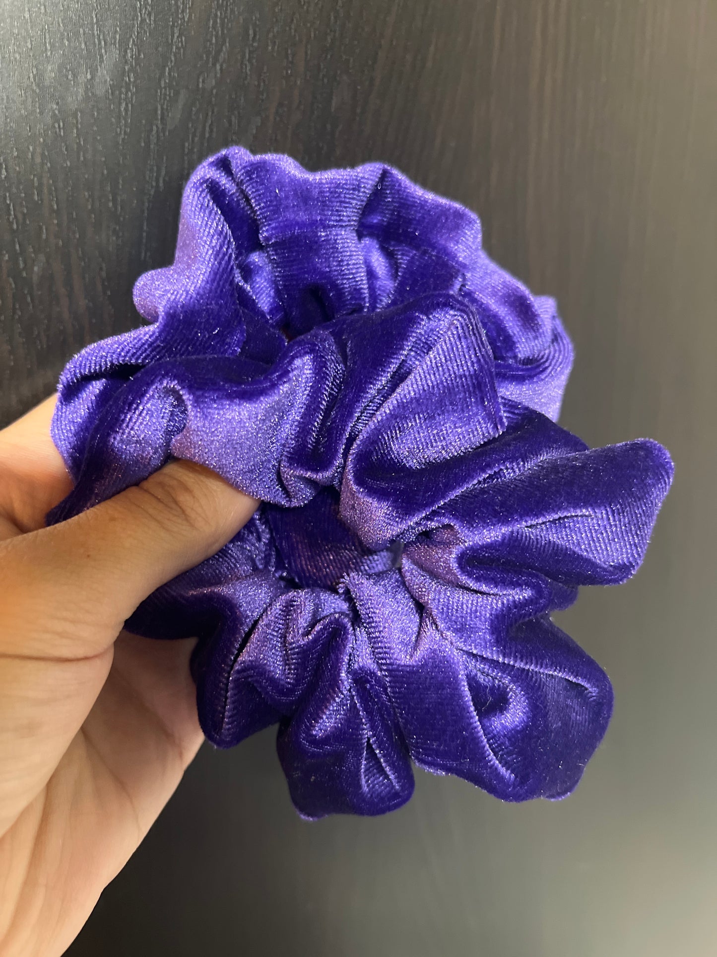 Purple Velvet Scrunchies