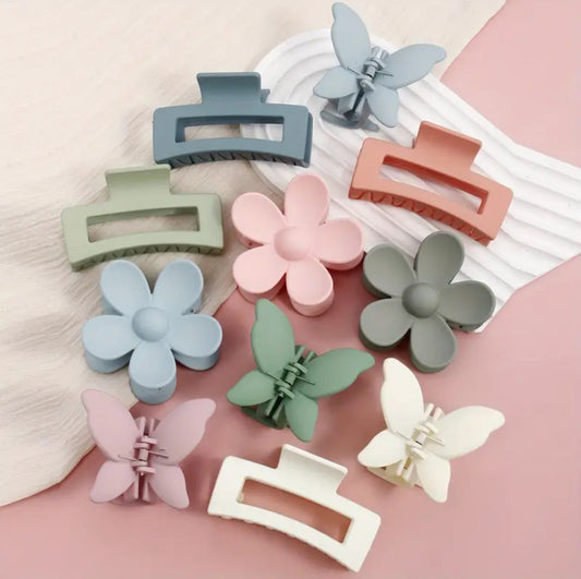 Matte Candy Colored Claw Clips
