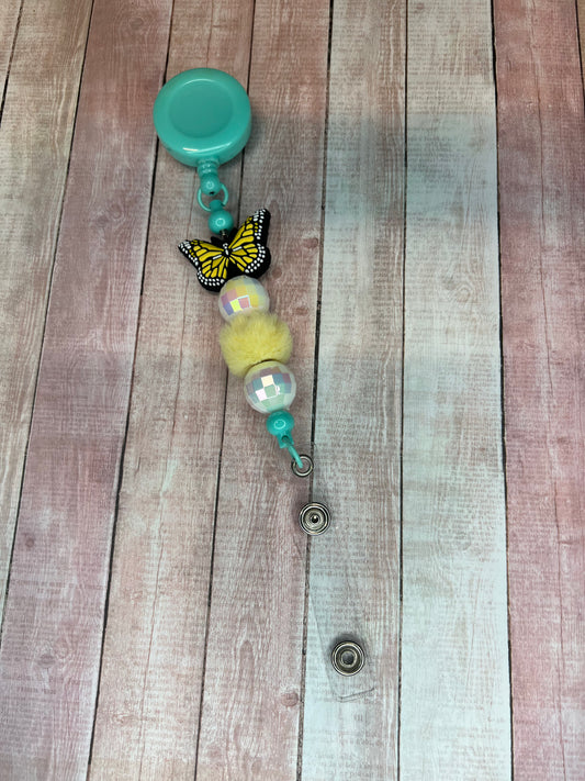 Yellow Butterfly Badge Reel