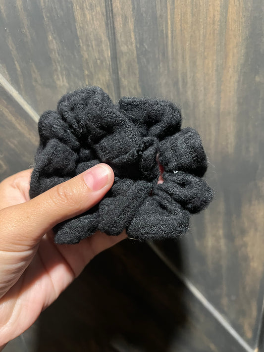 Black Waffle Mini Scrunchies