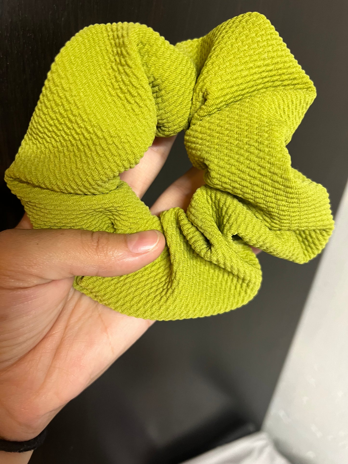 Olive Green Bullet Scrunchies