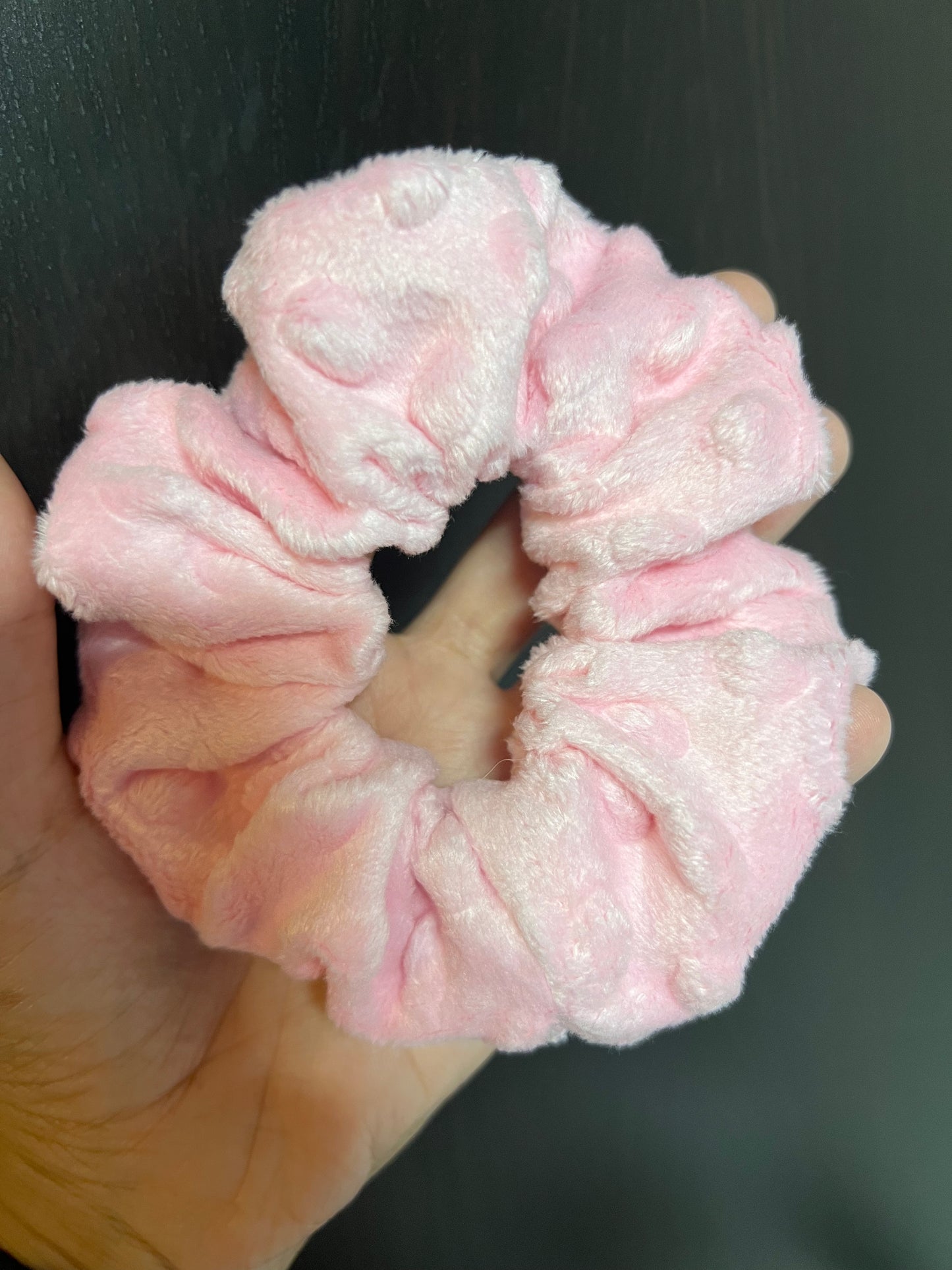 Pink Mink Scrunchies