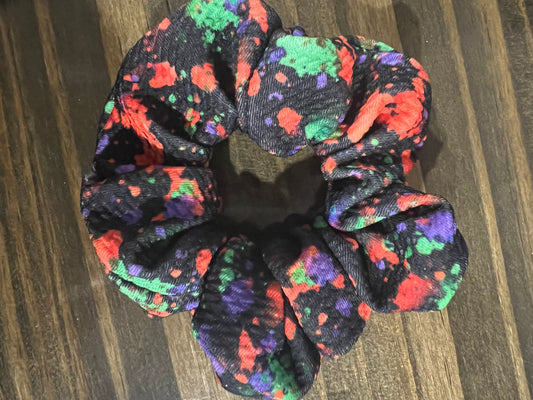 Paint Splatter Mini Scrunchie