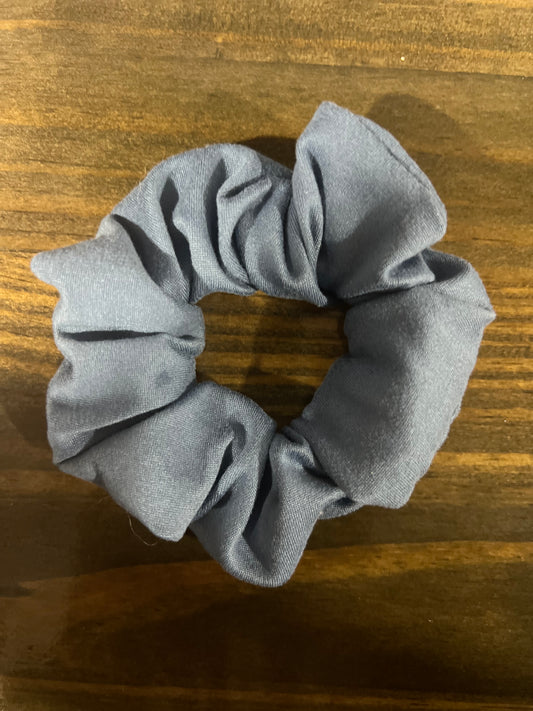 Blue Grey DBP Mini Scrunchie