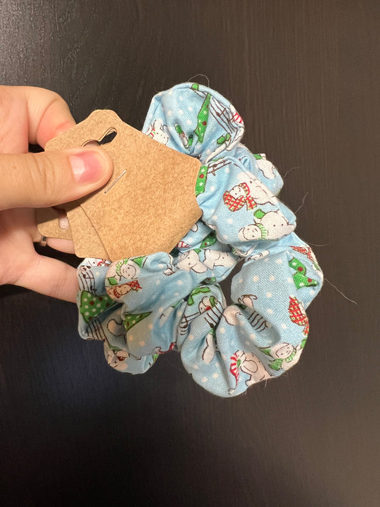 Snowman Mini Scrunchies