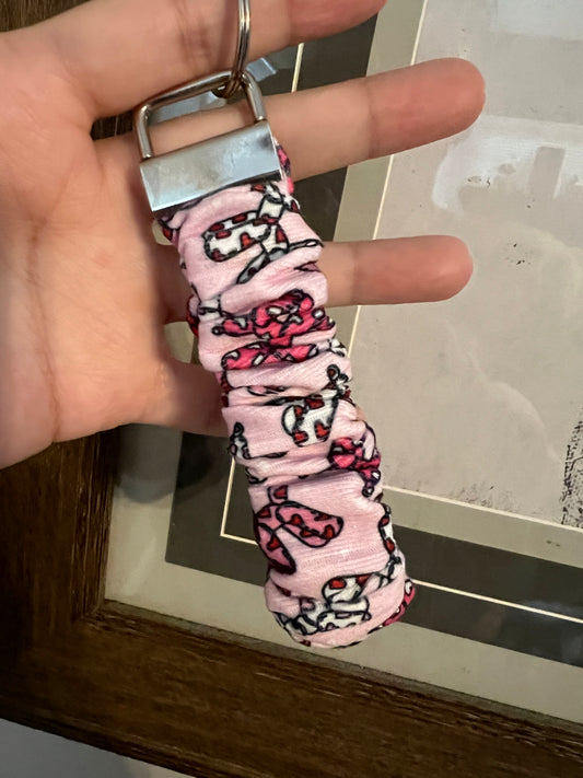 Balloon Dog Valentines Scrunchie Wristlet