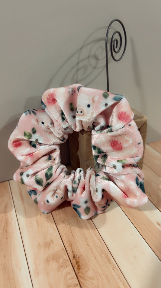 Velvet Piggy Scrunchie