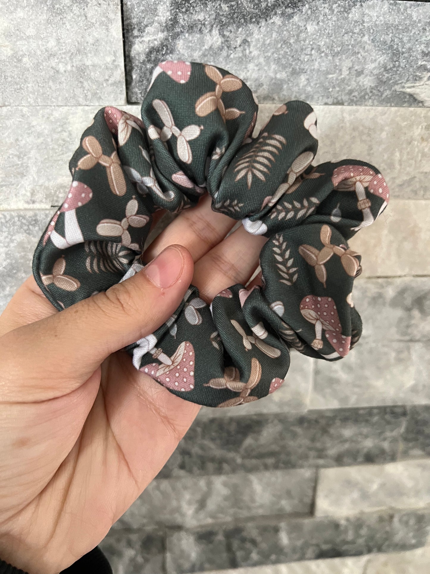 Cottage Core Balloon Dog Mini Scrunchie