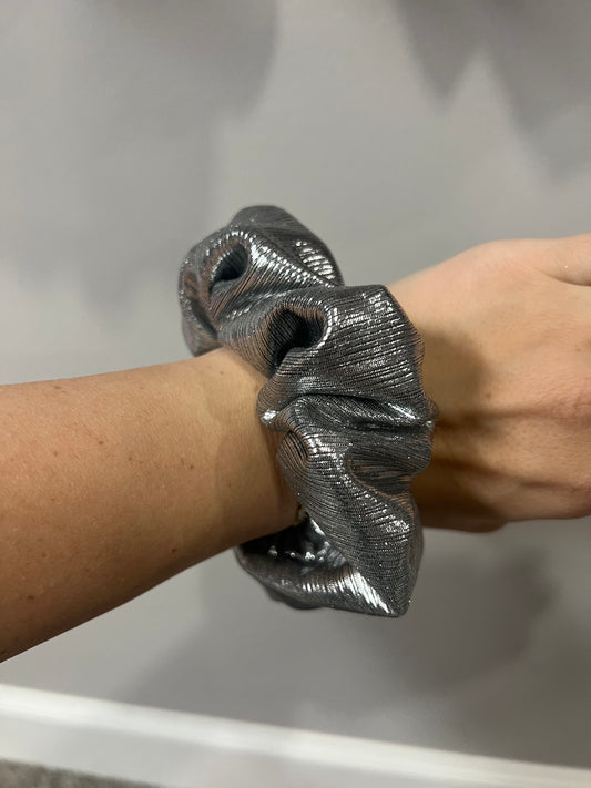 Silver Shimmer Scrunchie