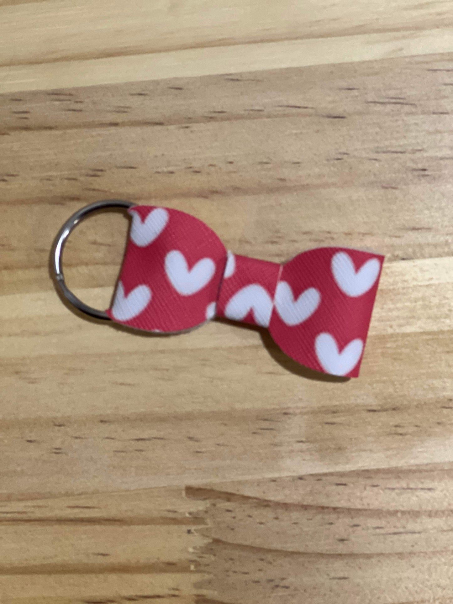 Pink Love Bow Keychain