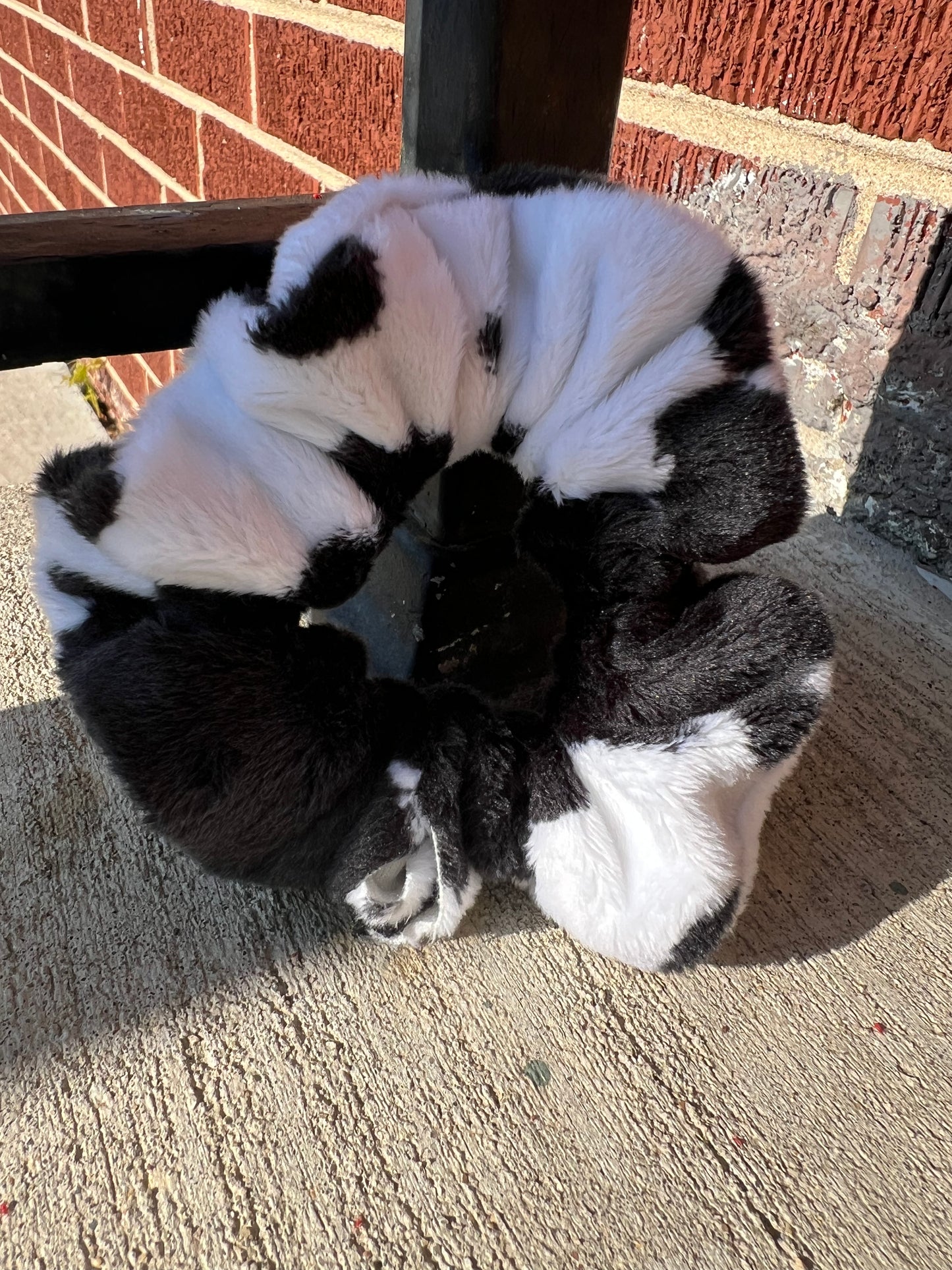 Minky Cow Scrunchie