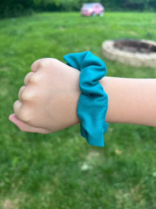 Teal DBP Mini Scrunchie