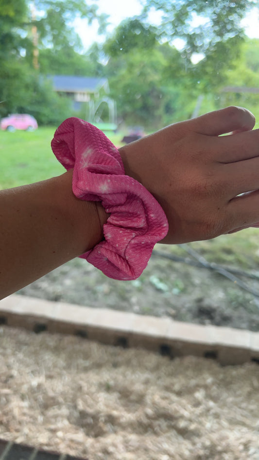 Pink StarBurst Bullet Mini Scrunchie