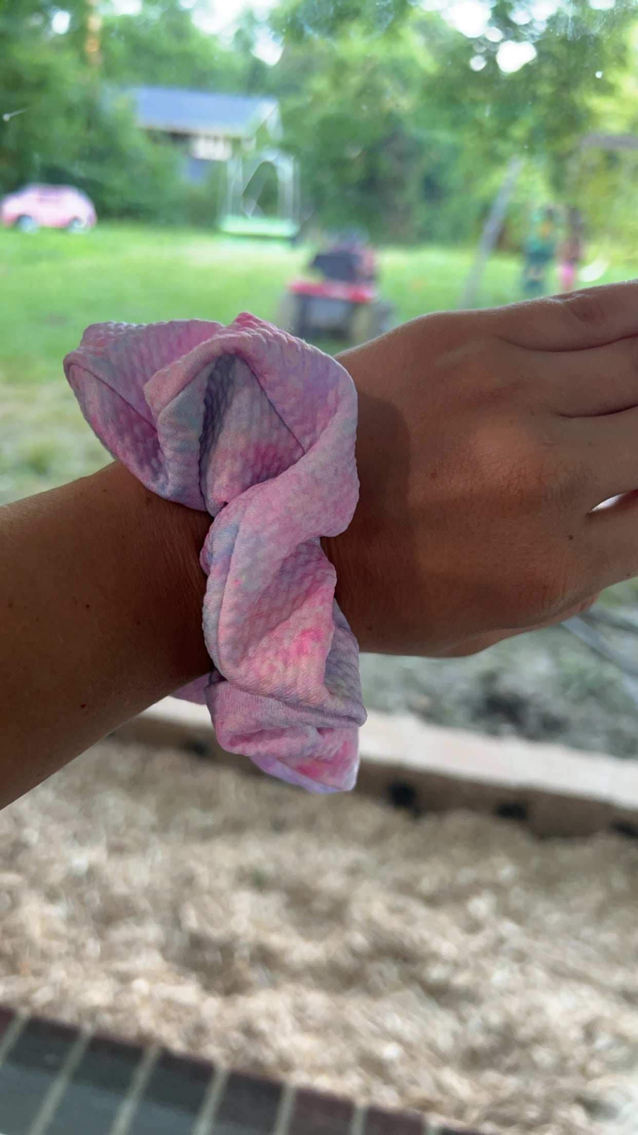 Pastel Clouds Bullet Mini Scrunchies